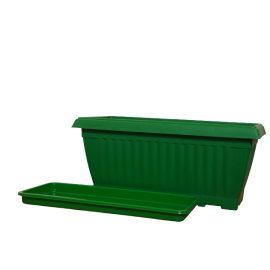 Rectangular Plastic Planter Tub with Tray