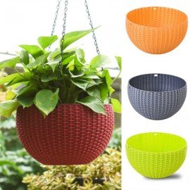 Round Home Garden Hanging Basket Planter For Indoor Outdoor Round Home Garden Hanging Basket Planter For Indoor Outdoor