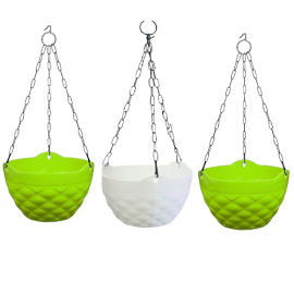 Hanging (Set of 3) Stylish Planters With Chains