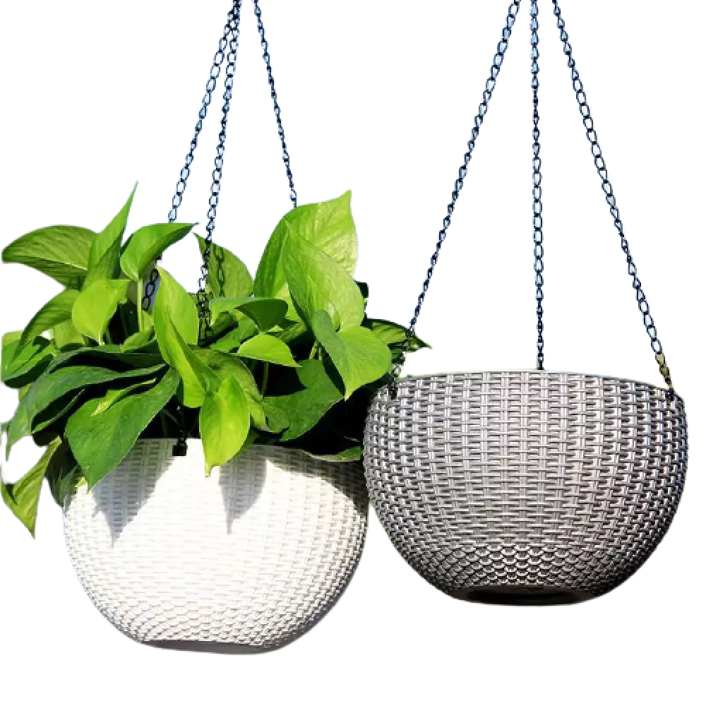 hanging pots and planter