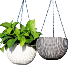 Round Home Garden Hanging Basket Planter For Indoor Outdoor Round Home Garden Hanging Basket Planter For Indoor Outdoor