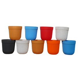 Liner (Set of 5) Colourful Planter/Flower Pot in Size Small Liner (Set of 5) Colourful Planter/Flower Pot in Size Small