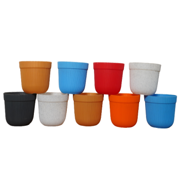 Liner (Set of 5) Colourful Planter/Flower Pot in Size Small