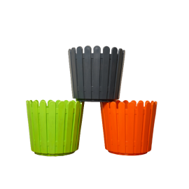 Colourful Fence Plastic Planter/Flower Pot