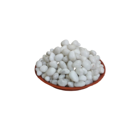 Polar White Polished Pebbles Landscape Stone River Stone For Home Garden - Assorted Size (1 KG)