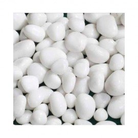 Polar White Polished Pebbles Landscape Stone River Stone For Home Garden - Assorted Size (1 KG)