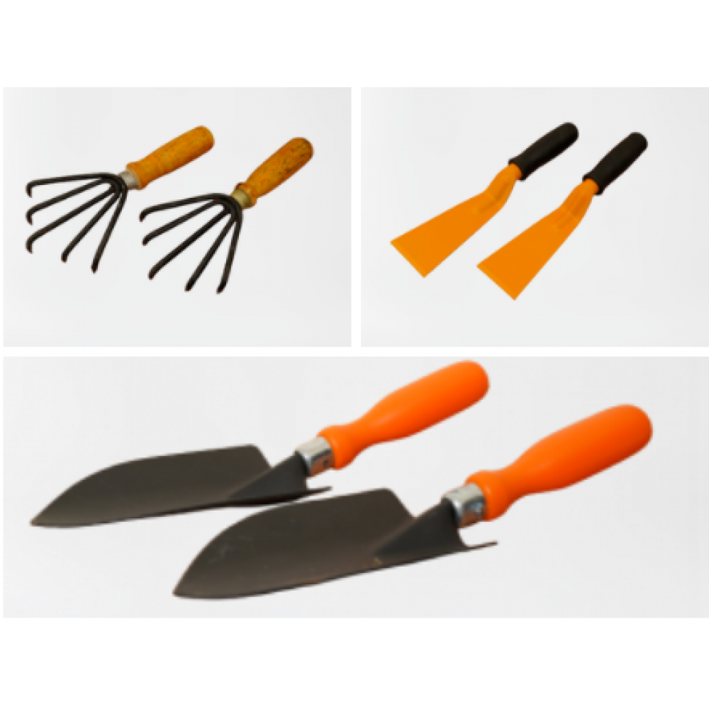 Garden Tool Set of 3 (Hand Sovel, Hand Cultivator, Hand Trowel)