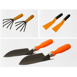 Garden Tool Set of 3 (Hand Sovel, Hand Cultivator, Hand Trowel)